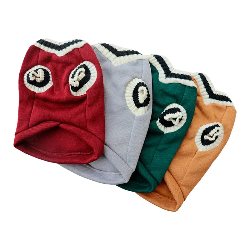 Cozy V-Neck Knit Sweater for Small Pets
