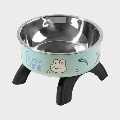 Anti-Tip Stainless Steel Pet Bowl with Non-Slip Base