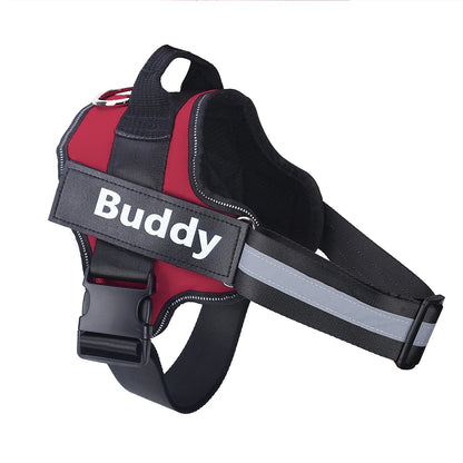Customizable No Pull Reflective Dog Harness