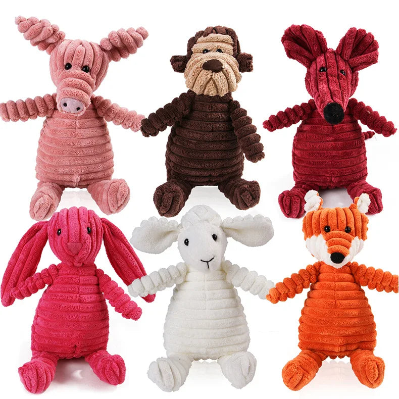 Interactive Plush Dog Toys for Large Breeds