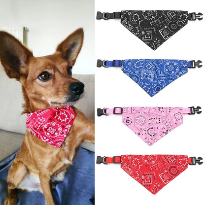Adjustable Pet Bandana Collar for Cats & Dogs