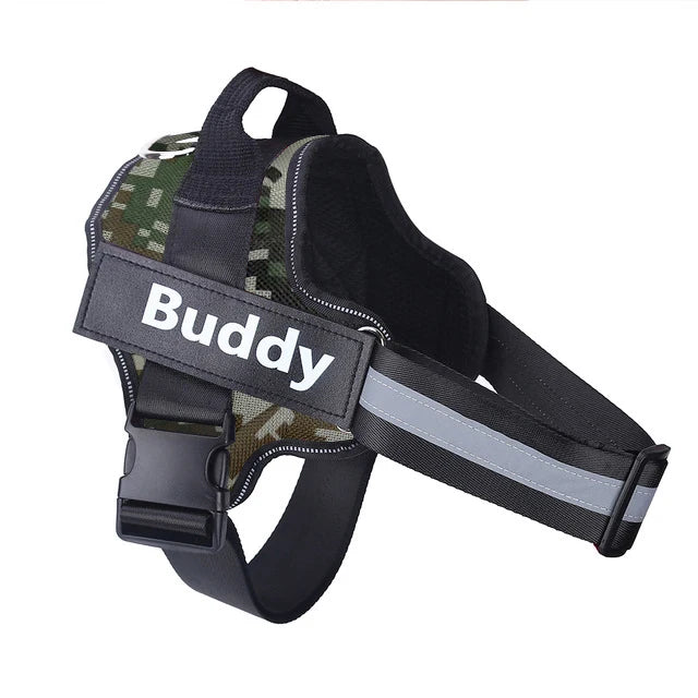 Customizable No Pull Reflective Dog Harness