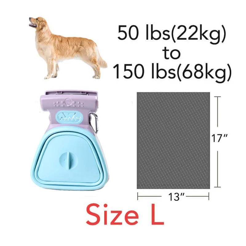 Foldable Dog Poop Scooper with Biodegradable Bags