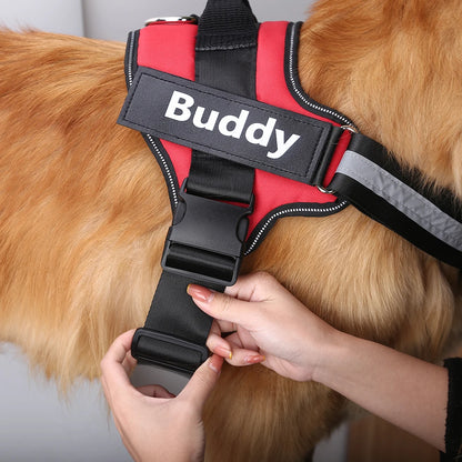 Customizable No Pull Reflective Dog Harness
