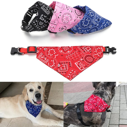 Adjustable Pet Bandana Collar for Cats & Dogs
