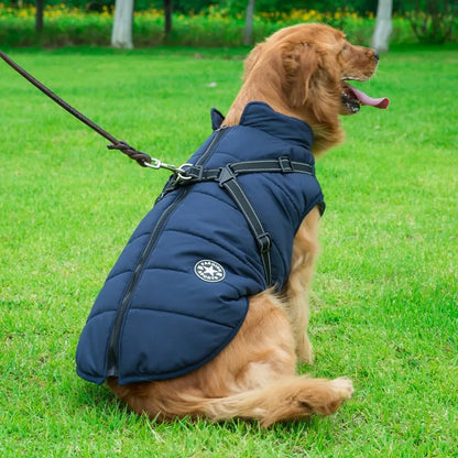 Ultimate Winter Dog Jacket with Harness - Waterproof & Warm