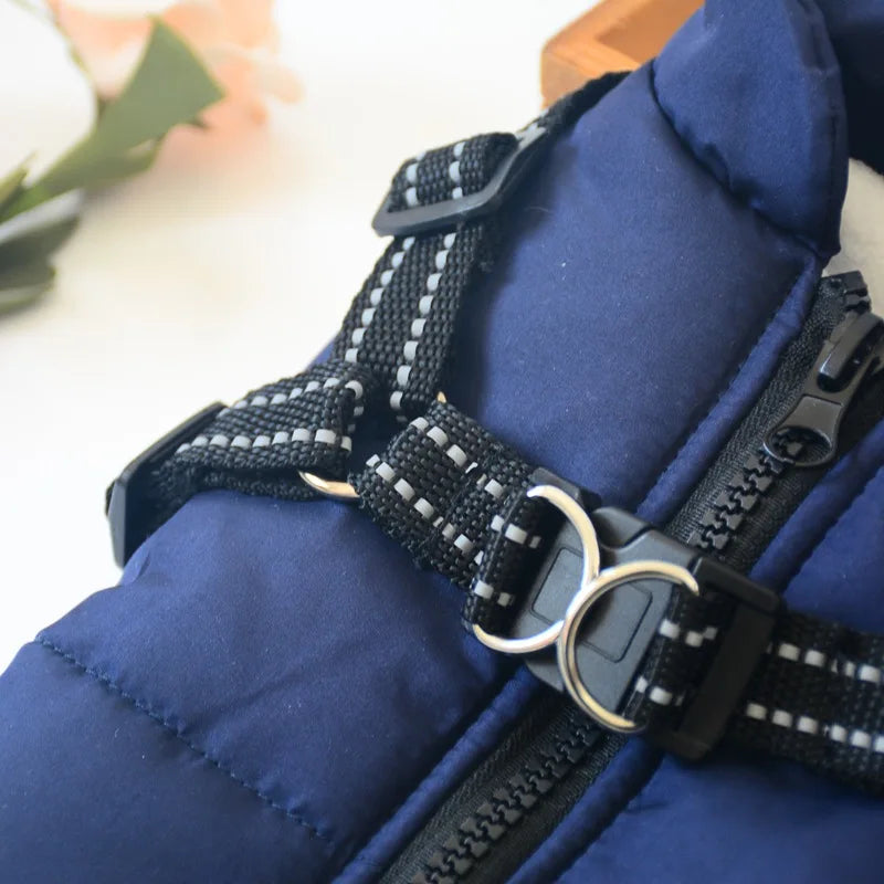 Ultimate Winter Dog Jacket with Harness - Waterproof & Warm