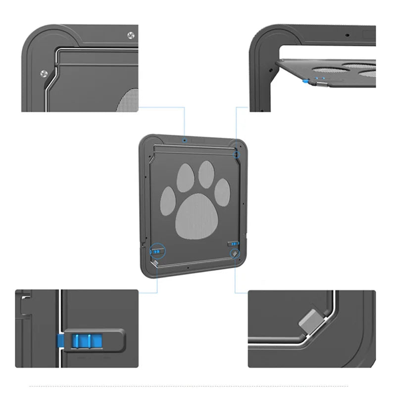 4-Way Lockable Pet Door for Cats and Dogs