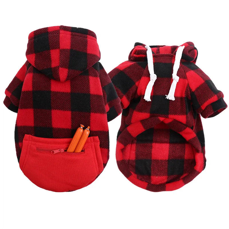 Reversible Plaid Winter Coat for Dogs - Warm & Stylish