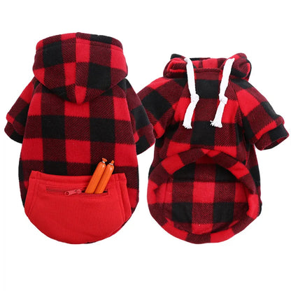 Reversible Plaid Winter Coat for Dogs - Warm & Stylish
