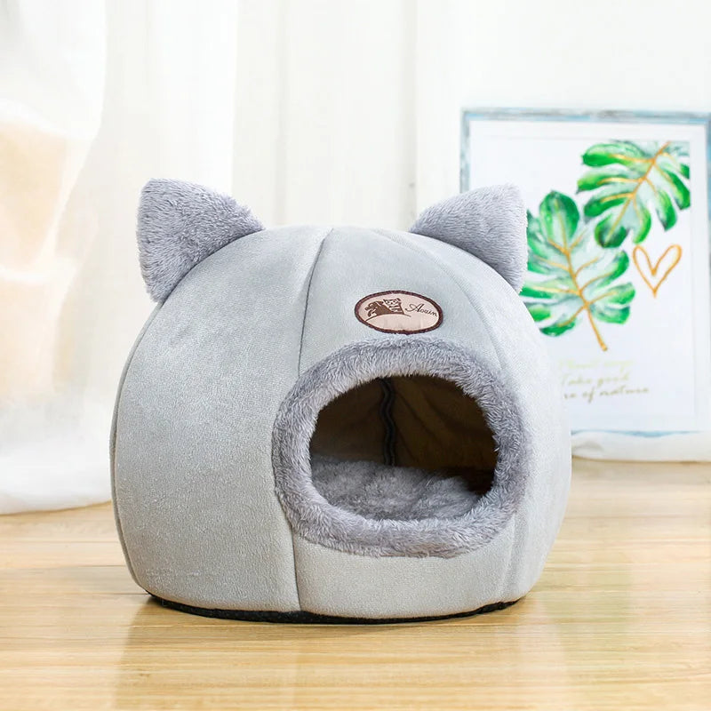 Cozy Cave Pet Bed for Cats and Small Dogs