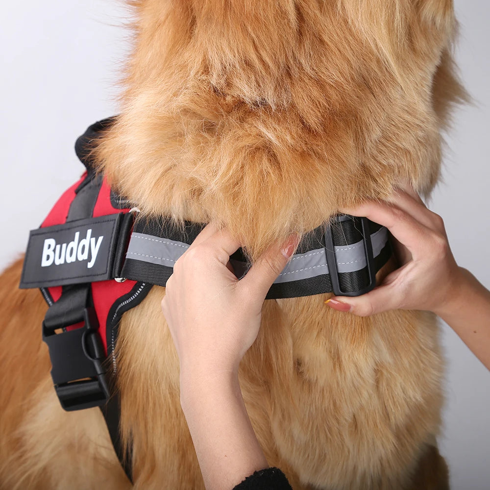 Customizable No Pull Reflective Dog Harness