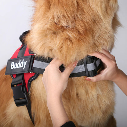 Customizable No Pull Reflective Dog Harness