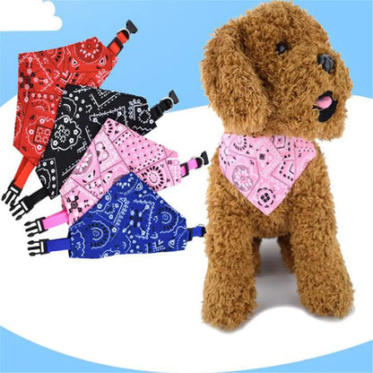 Adjustable Pet Bandana Collar for Cats & Dogs