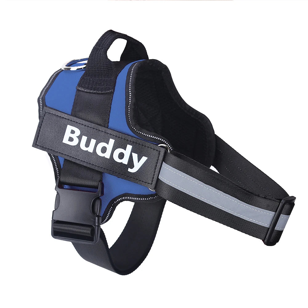 Customizable No Pull Reflective Dog Harness