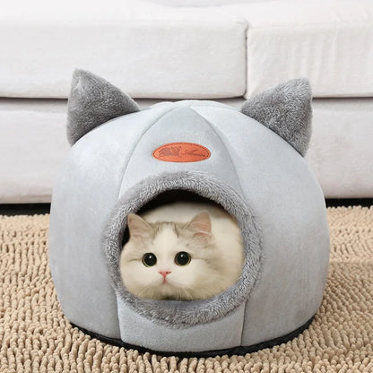 Cozy Cave Pet Bed for Cats and Small Dogs