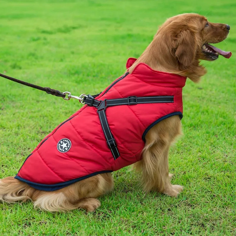 Ultimate Winter Dog Jacket with Harness - Waterproof & Warm