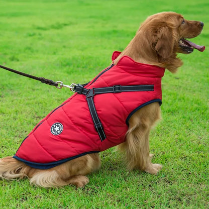Ultimate Winter Dog Jacket with Harness - Waterproof & Warm