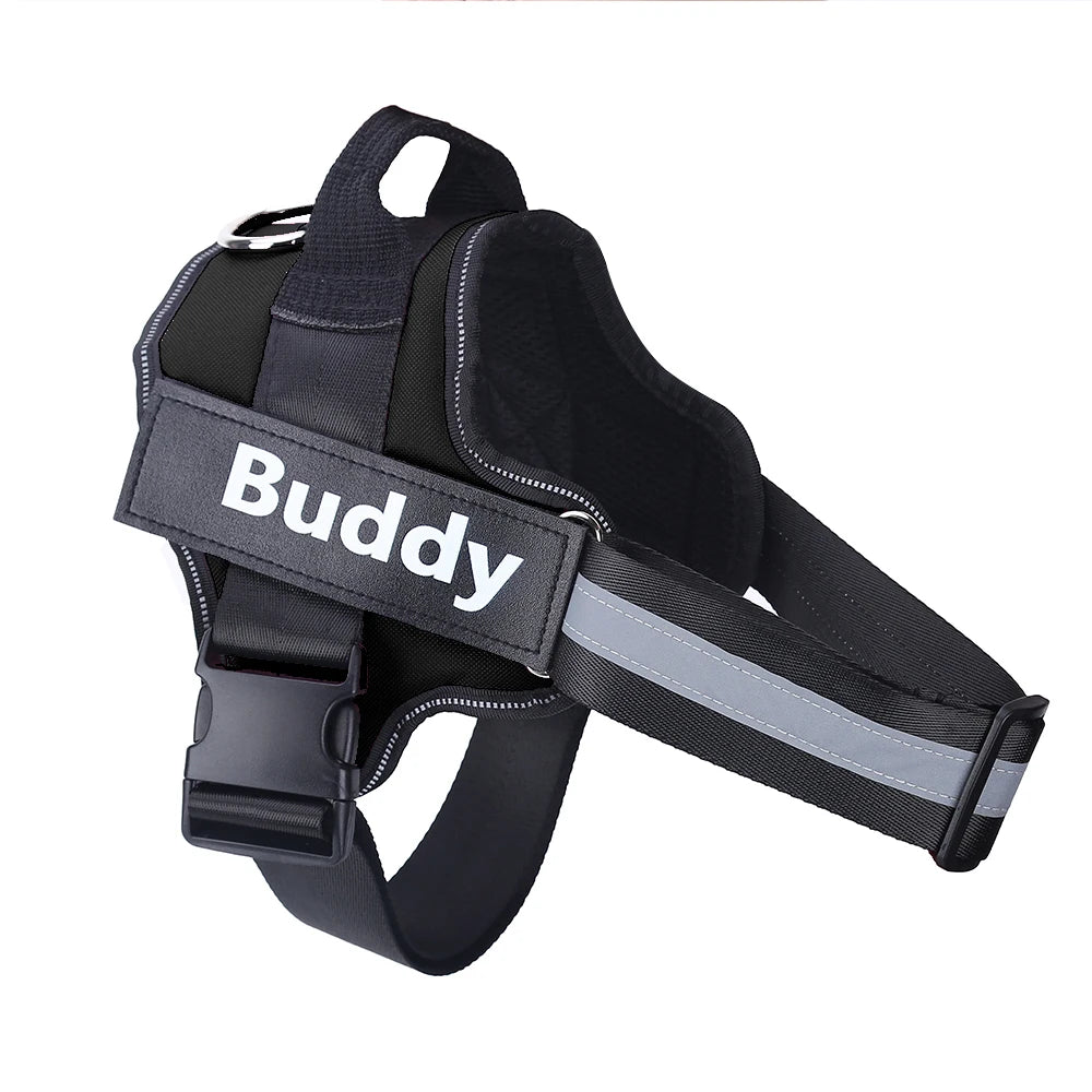 Customizable No Pull Reflective Dog Harness