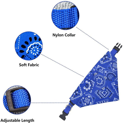 Adjustable Pet Bandana Collar for Cats & Dogs