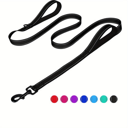 Double Handle Reflective Dog Leash for Night Safety