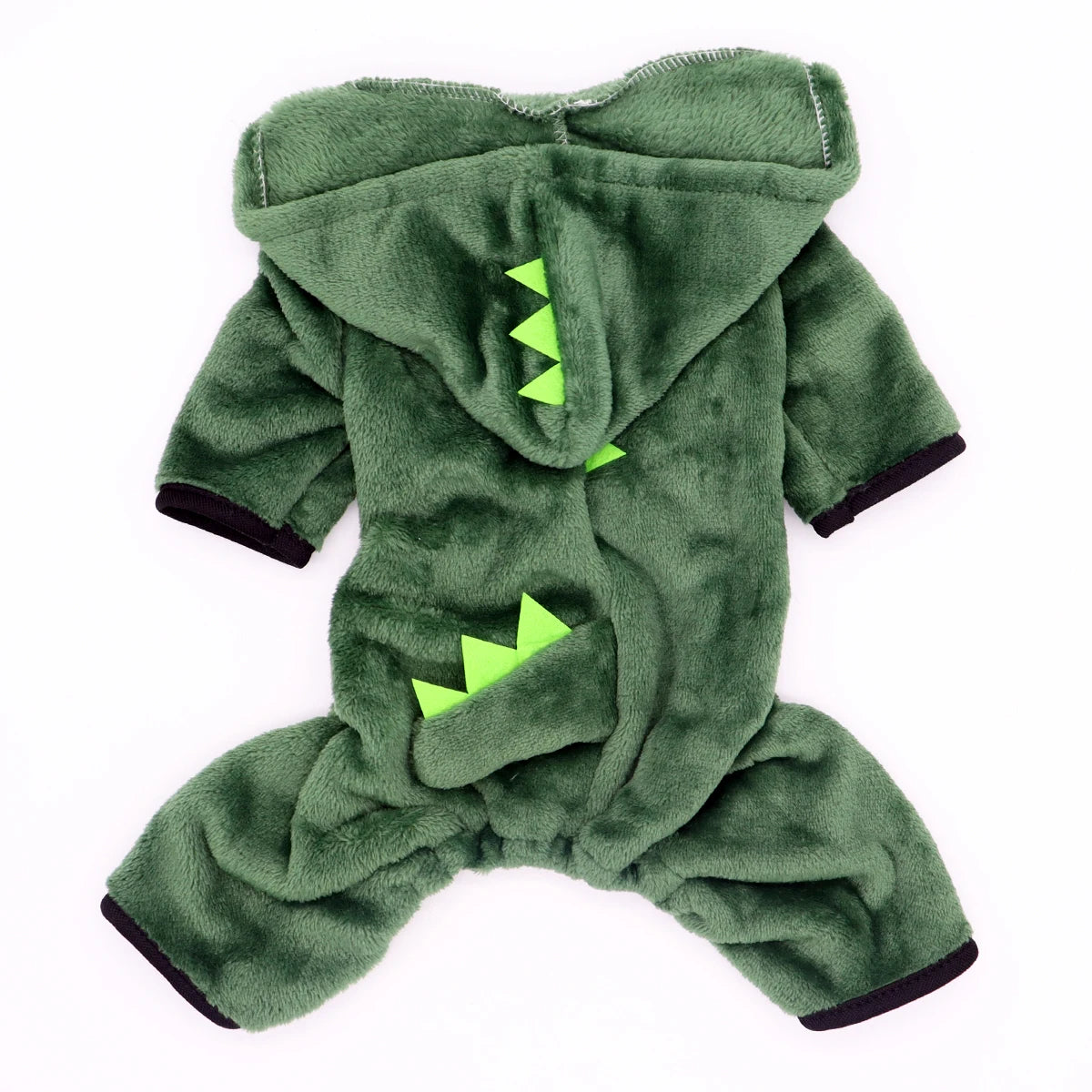 Cosy Coral Velvet Dinosaur Pet Costume - Warm Fleece for Dogs & Cats