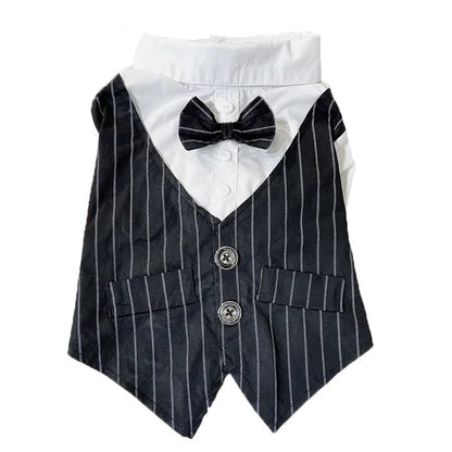 Elegant Dog Tuxedo with Bow Tie for Special Occasions