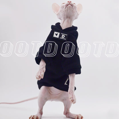 Chic Cat Hoodie for Hairless Breeds - Cozy Spring/Fall Wear