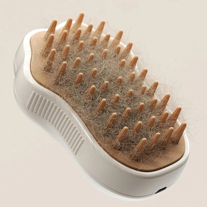 3-in-1 Pet Grooming Brush with Electric Spray & Massage