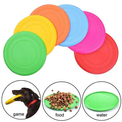 Durable Silicone Dog Flying Disc - Outdoor Fun