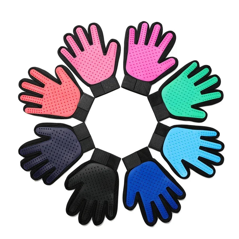 Silicone Pet Grooming Gloves for Easy Hair Removal