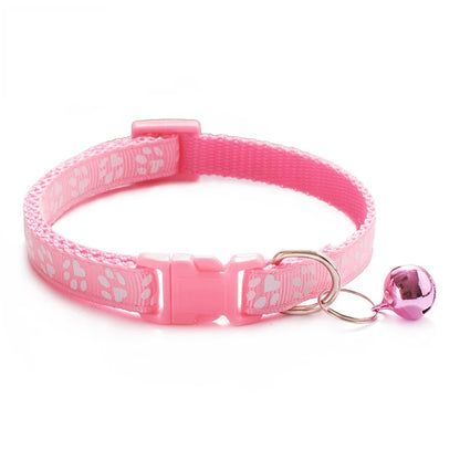 Colorful Pet Collar with Bell - Adjustable for Cats & Dogs