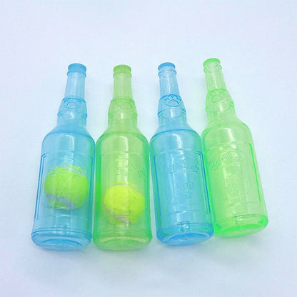 Squeaky Silicone Beer Bottle Dog Chew Toy