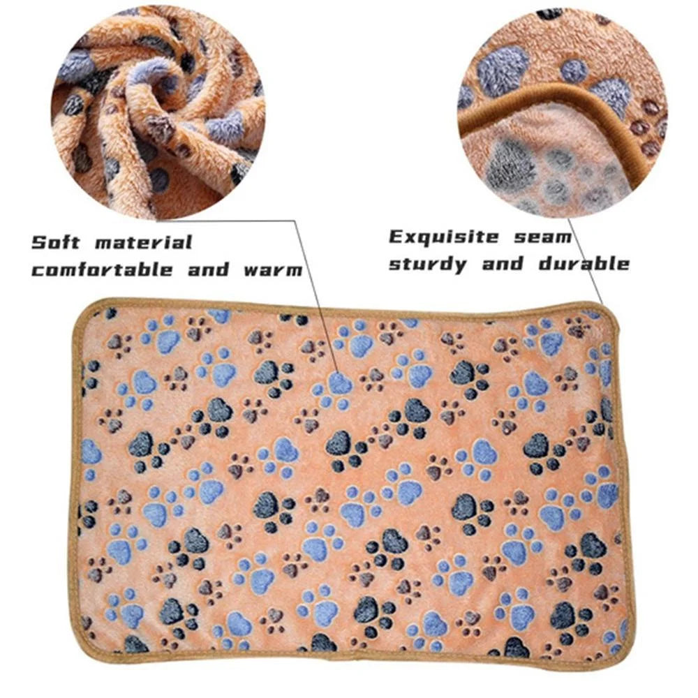 Soft Fluffy Pet Blanket with Cute Cartoon Patterns