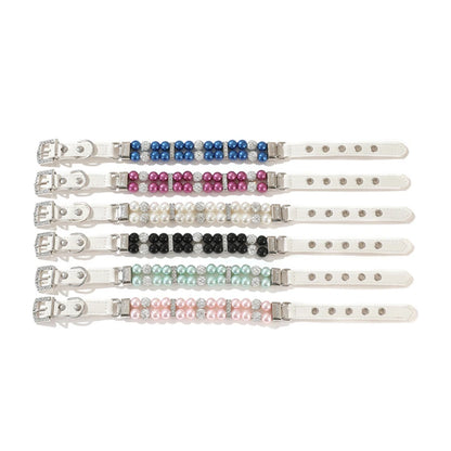 Elegant Pearl Rhinestone Pet Collar - Multiple Colors
