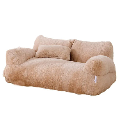 Cozy Plush Cat Sofa Bed - Winter Warmth for Pets