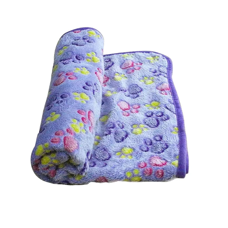 Soft Fluffy Pet Blanket with Cute Cartoon Patterns