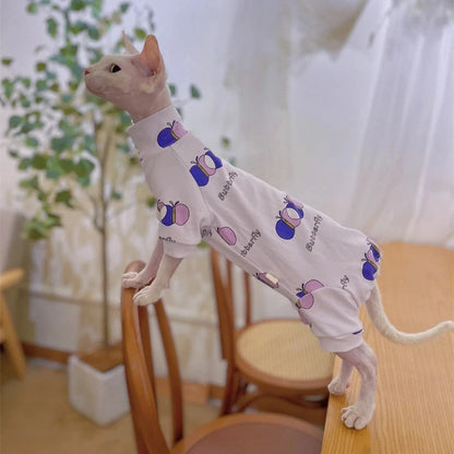 Warm Cotton Turtleneck Sweater for Hairless Cats