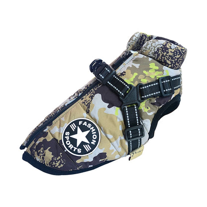 Ultimate Winter Dog Jacket with Harness - Waterproof & Warm