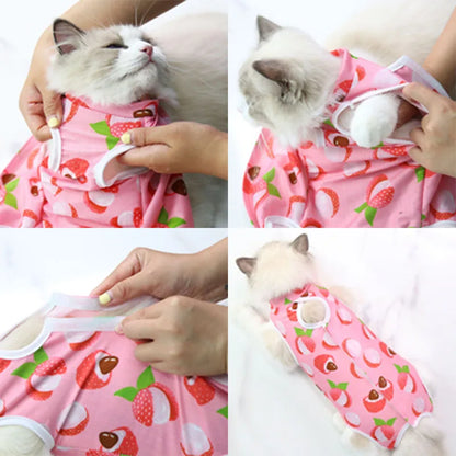 Breathable Anti-Licking Pet Surgery Suit for Cats & Small Dogs