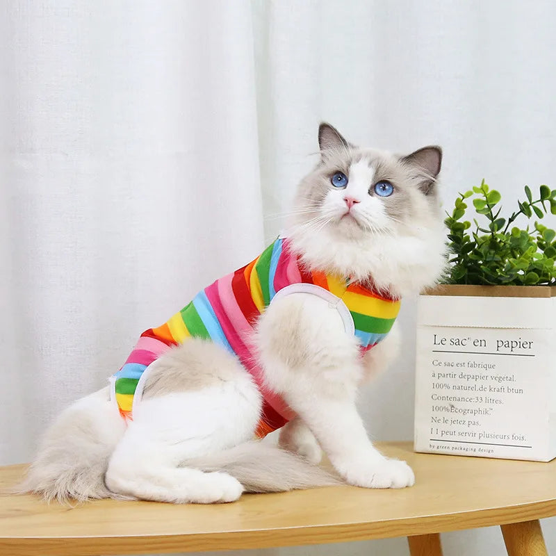 Breathable Anti-Licking Pet Surgery Suit for Cats & Small Dogs