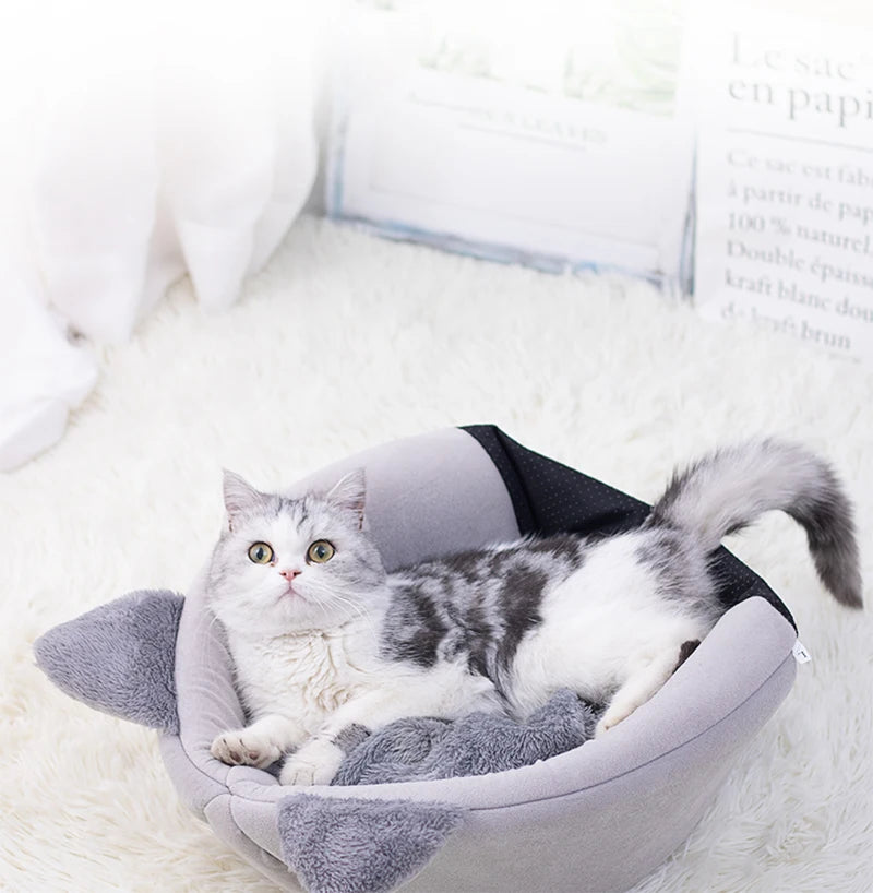 Cozy Cave Pet Bed for Cats and Small Dogs