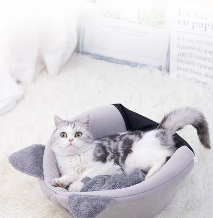 Cozy Cave Pet Bed for Cats and Small Dogs