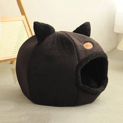Cozy Cave Pet Bed for Cats and Small Dogs
