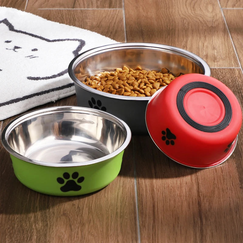 Stainless Steel Pet Bowl with Non-Slip Base