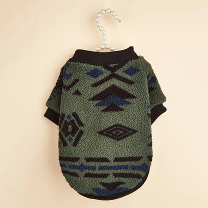 Cozy Totem Print Sweater for Small Dogs - Winter Warmth