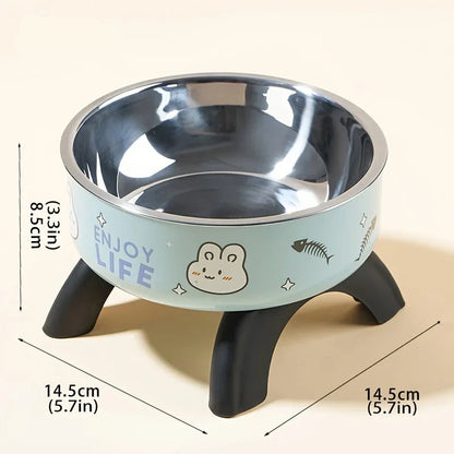 Anti-Tip Stainless Steel Pet Bowl with Non-Slip Base
