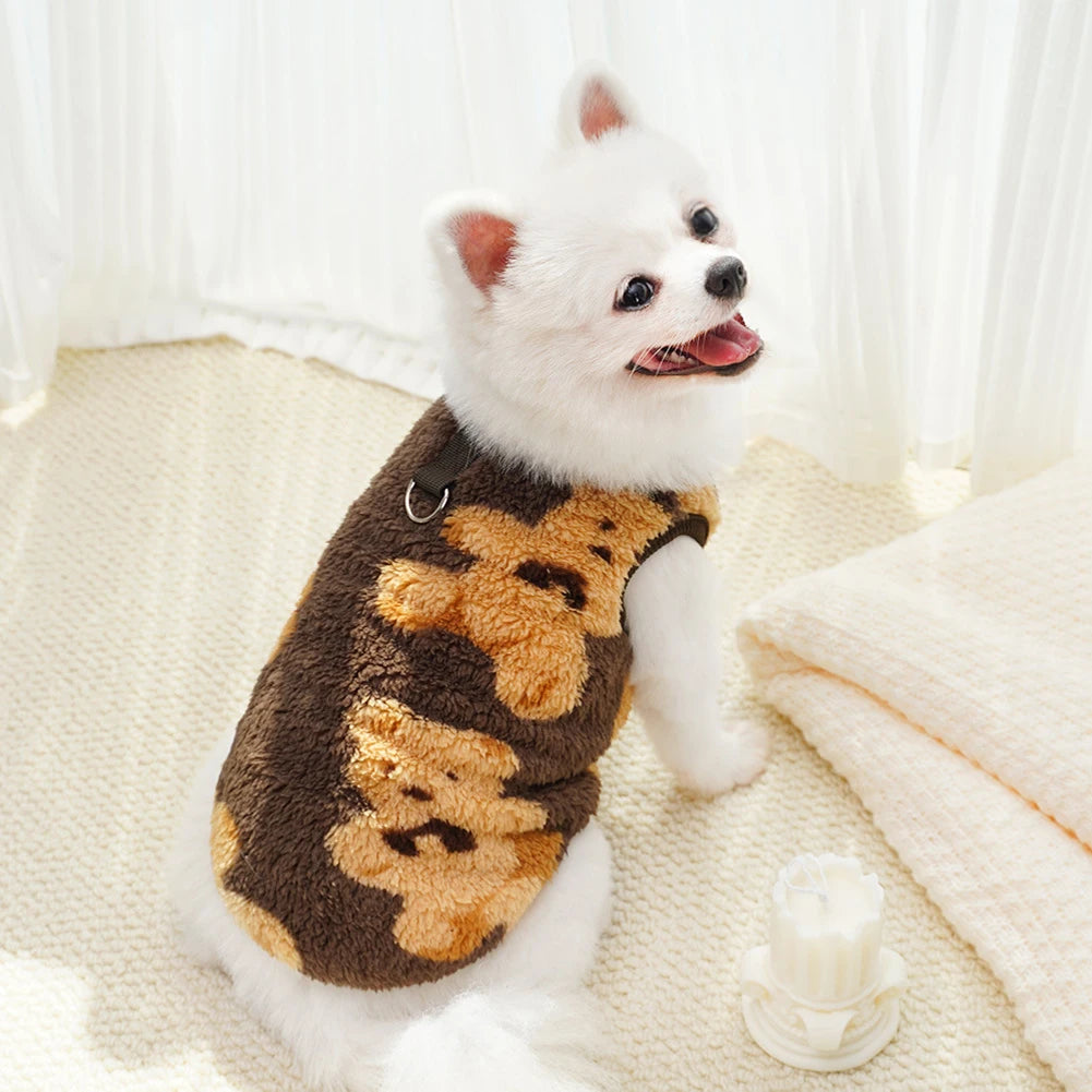 Cozy Flannel Winter Pet Coat for Dogs & Cats