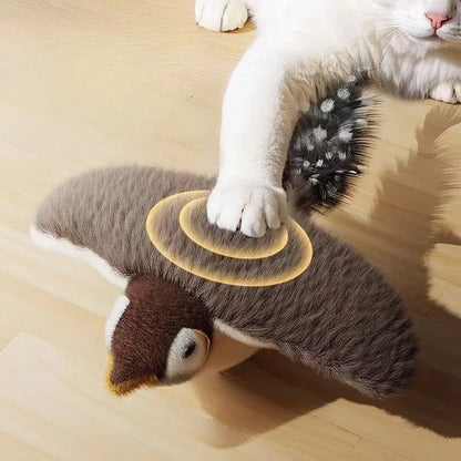 Interactive Chirping Bird Cat Toy - Rechargeable & Touch Sensitive