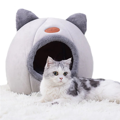 Cozy Cave Pet Bed for Cats and Small Dogs